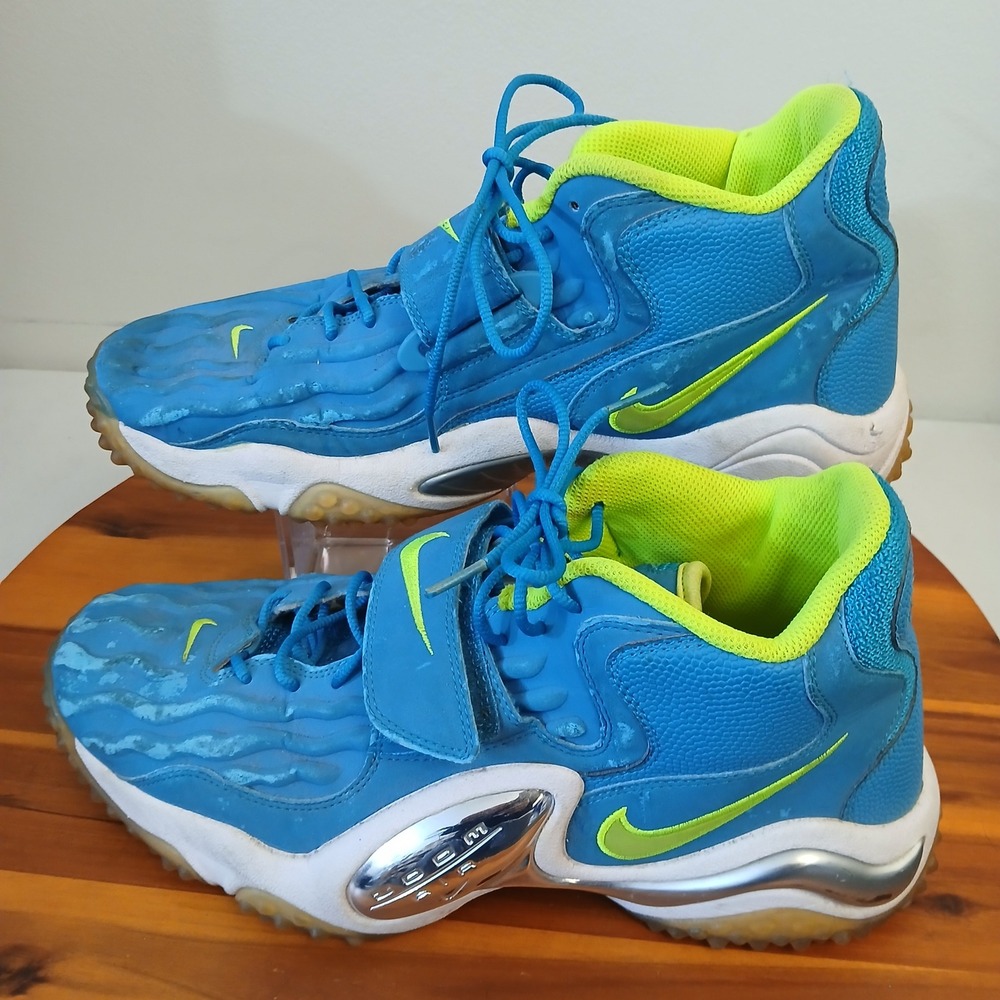 Nike Zoom Speed Turf Men 12 Blue Yellow Running Shoes Sneakers 554989-400